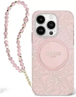 Apple GUHMP16MHCPOFPP Guess iml flowers allover electro iphone 16 plus kemény hátlap tok pánttal kép