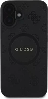 Apple GUHMP16SPSAPSMEK Guess saffiano peony stamp  iphone 16 magsafe kompatibilis hátlap tok, fekete kép