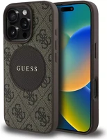 Apple GUHMP16XP4PGRSGW Guess 4g circle classic logo iphone 16 pro max magsafe hátlap tok, barna kép
