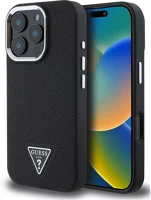Apple GUHMP16XPGTSPSK Guess grained triangle  iphone 16 pro max magsafe tok, fekete kép