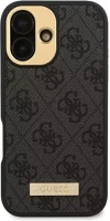 Apple GUHMP16XU4GPRK Guess 4g logo plate iphone 16 pro max magsafe kemény hátlap tok, fekete kép