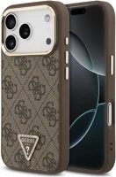 Apple GUHMP17LP4GTDGMW Guess pu leather 4g triangle logo gold frame kép