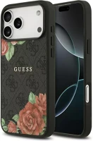 Apple GUHMP17LP4ROPEMCK Guess leather 4g flowers print metal classic logo magsafe kép
