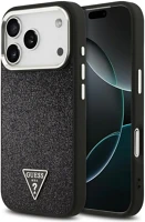 Apple GUHMP17LPFGTSCMK Guess glitter triangle logo  iphone 17 pro magsafe tok, csillámos, fekete kép