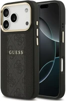 Apple GUHMP17LPG4SEMCK Guess 4g stripe  iphone 17 pro magsafe tok kameravédő kerettel, fekete-arany kép