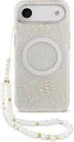 Apple GUHMP17MHCPOFPH Guess iml flowers allover strap  iphone air (2025) magsafe hátlap tok, fehér kép