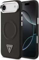 Apple GUHMP17MPSDTSCMK Guess pu leather triangle logo iphone air (2025) magsafe hátlap tok, fekete kép