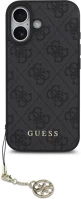 Apple GUHMP17SGF4GCK Guess 4g charm  iphone 17 tone on tone hátlap tok, szürke kép