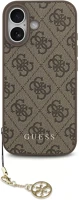 Apple GUHMP17SGF4GCW Guess 4g charm  iphone 17 tone on tone hátlap tok, barna kép