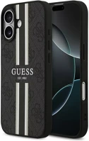 Apple GUHMP17SP4RPSK Guess 4g printed stripes  iphone 17 magsafe hátlap tok, fekete kép