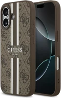Apple GUHMP17SP4RPSW Guess 4g printed stripes  iphone 17 magsafe hátlap tok, barna kép