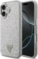 Apple GUHMP17SPFGTSCMS Guess glitter triangle logo  iphone 17 magsafe tok, csillámos, ezüst kép