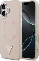 Apple GUHMP17SPSDTSCMP Guess pu leather triangle logo iphone 17 magsafe hátlap tok, rózsaszín kép