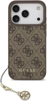 Apple GUHMP17XGF4GCW Guess 4g charm  iphone 17 pro max tone on tone hátlap tok, barna kép