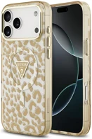 Apple GUHMP17XHLEGTGLW iphone 17 pro max csillámos hátlap tok kameravédő peremmel, magsafe, barna kép