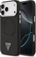 Apple GUHMP17XPSDTSCMK Guess pu leather triangle logo iphone 17 pro max magsafe hátlap tok, fekete kép