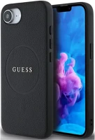 Apple GUHMPSE4PGHSMMK Guess pu grained classic logo  iphone 17e / iphone 16e magsafe tok, fekete kép