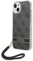 Apple GUOHCP14MH4STK Guess 4g print strap  iphone 14 plus hátlap tok, fekete kép