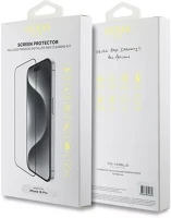 Apple GUTGP16LBOKGCIT Guess 2.5d iphone 16 pro / 17 / 17 pro kijelzővédő üvegfólia, fekete kép