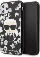 Apple KLHCN58FLFBBK Karl lagerfeld original szilikon hátlap tok  iphone 11 pro, virágos, fekete kép