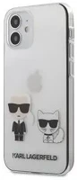 Apple KLHCP12SCKTR Karl lagerfeld karl & choupette hátlap tok  iphone 12 mini, átlátszó kép