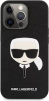 Apple KLHCP13LSAKHBK Karl lagerfeld head saffiano bőr hátlap tok iphone 13 pro, fekete kép