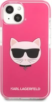 Apple KLHCP13MTPECPI Karl lagerfeld choupette head tpe szilikon hátlap tok  iphone 13, rózsaszín kép