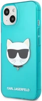 Apple KLHCP13SCHTRB Karl lagerfeld choupette head szilikon hátlap tok  iphone 13 mini, kék kép