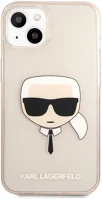Apple KLHCP13SKHTUGLGO Karl lagerfeld head full glitter szilikon hátlap tok  iphone 13 mini, arany kép