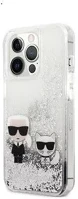 Apple KLHCP13XGKCS Karl lagerfeld liquid glitter karl and choupette hátlap tok kép