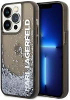 Apple KLHCP14LLCKVK Karl lagerfeld liquid glitter elong  iphone 14 pro hátlap tok, fekete kép