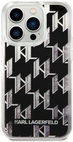 Apple KLHCP14LLMNMK Karl lagerfeld liquid glitter monogram  iphone 14 pro hátlap tok, fekete kép