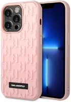 Apple KLHCP14LRUPKLPP Karl lagerfeld 3d monogram  iphone 14 pro hátlap tok, rózsaszín kép