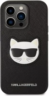 Apple KLHCP14LSAPCHK Karl lagerfeld choupette head saffiano bőr hátlap tok  iphone 14 pro, fekete kép