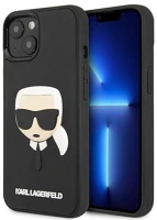 Apple KLHCP14MKH3DBK Karl lagerfeld 3d rubber karl's head iphone 14 plus hátlap tok, fekete kép