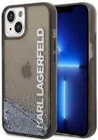 Apple KLHCP14MLCKVK Karl lagerfeld liquid glitter elong  iphone 14 plus hátlap tok, fekete kép