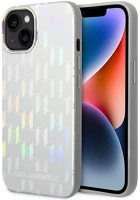 Apple KLHCP14MLGMMSV3 Karl lagerfeld monogram iridescent iphone 14 plus hátlap tok, ezüst kép