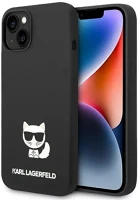 Apple KLHCP14MSLCTBK Karl lagerfeld silicone choupette body iphone 14 plus hátlap tok, fekete kép