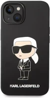 Apple KLHCP14MSNIKBCK Karl lagerfeld liquid ikonik nft szilikon hátlap tok  iphone 14 plus, fekete kép
