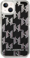 Apple KLHCP14SLMNMK Karl lagerfeld liquid glitter monogram  iphone 14 hátlap tok, fekete kép