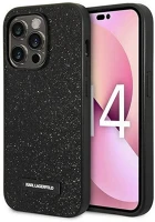 Apple KLHCP14XG2ELK Karl lagerfeld glitter plaque  iphone 14 pro max hátlap tok, fekete kép