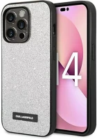 Apple KLHCP14XG2ELS Karl lagerfeld glitter plaque  iphone 14 pro max hátlap tok, ezüst kép