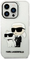 Apple KLHCP14XHNKCTGT Karl lagerfeld liquid glitter karl and choupette nft hátlap tok kép
