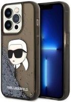 Apple KLHCP14XLNKHCK Karl lagerfeld glitter karl head  iphone 14 pro max hátlap tok, fekete kép