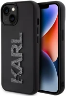 Apple KLHCP15M3DMBKCK Karl lagerfeld 3d rubber glitter logo  iphone 15 plus hátlap tok, fekete kép