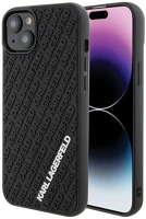 Apple KLHCP15M3DMKRLK Karl lagerfeld 3d rubber multi logo  iphone 15 plus hátlap tok, fekete kép