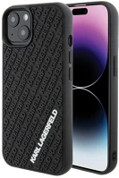 Apple KLHCP15S3DMKRLK Karl lagerfeld 3d rubber multi logo  iphone 15 hátlap tok, fekete kép