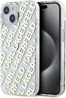 Apple KLHCP15SHKFOEMD Karl lagerfeld iml electroplated repeated logo iphone 15 hátlap tok, arany kép
