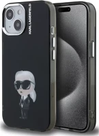 Apple KLHCP15SHMKIAQK Karl lagerfeld iml aquarelle karl iphone 15 hátlap tok, fekete kép