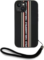 Apple KLHCP15SPAMSCNSR Karl lagerfeld saffiano athleisure stripes cord iphone 15 hátlap tok kép